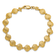 14k Yellow Gold Textured Scallop Shell Link Bracelet