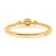 14K Yellow Gold Petite Beaded Edge Cushion Diamond Ring 0.10ctw