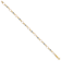14K Yellow, White and Rose Gold Polished Diamond-cut Ovals and Donut
Beads Bracelet