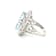 Rectangular Octagonal Aquamarine Rhodium Over Sterling Silver Ring 9.10ctw