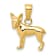 14k Yellow Gold Chihuahua Dog Pendant