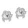 Rhodium Over Sterling Silver Polished Crab Post Earrings