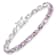 Pink Amethyst Rhodium Over Sterling Silver Oval Tennis Bracelet 8.61ctw