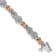 14k White Gold and 14k Rose Gold Diamond Infinity Symbol Link Bracelet
