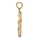 14k Two-tone Gold INRI Crucifix Pendant