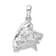 Rhodium Over Sterling Silver Polished 3D Conch Shell Pendant