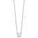 Rhodium Over Sterling Silver Tiny Circle Block Letter V Initial Necklace