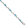 Rhodium Over 14k White Gold Fancy Diamond and Blue Topaz Bracelet