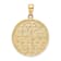 14k Yellow Gold Enamel Beach Scene on Round Disc Charm