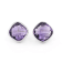 Purple Cushion Amethyst Sterling Silver Earrings 12ctw