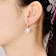 Square CZ Halo Drop Earrings In 14K Gold Over Sterling Silver