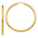 14k Yellow Gold 1 3/4" Polished Endless Tube Hoop Earrings