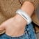Rhodium Over Sterling Silver 20mm Fancy Hinged Bangle Bracelet