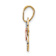 14k Tri-color Gold Diamond-Cut Butterfly Pendant