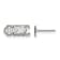Rhodium Over Sterling Silver LogoArt Extra Small Post Earrings