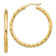 14k Yellow Gold 1 9/16" Diamond-Cut Hoop Earrings