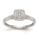 Rhodium Over 14K White Gold Diamond Cluster Engagement Ring 0.20ctw