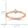 14K Rose Gold Petite Beaded Edge Marquise Diamond Ring 0.09ctw