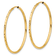 14k Yellow Gold 1 3/8" Diamond-Cut Endless Hoop Earrings