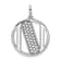14K White Gold Gatsby Diamond Initial N Charm