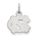 Rhodium Over Sterling Silver LogoArt University of North Carolina Extra
Small Pendant