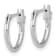 Rhodium Over 14K White Gold Hoop Earrings