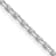 Rhodium Over Sterling Silver 2mm Beveled Oval Cable Chain