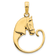 14K Yellow Gold Horse Pendant