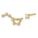 14K Yellow Gold Childrens Cubic Zirconia 1 Stud Star and 1 Little Dipper
Post Earrings