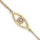 14k Yellow Gold I2/I-J Diamond Evil Eye 2 Strand Bracelet 0.13ctw