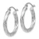 Rhodium Over 14k White Gold 9/16" Polished Twisted Hoop Earrings