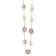 14K Yellow Gold Burgundy and White Mother of Pearl Flower 18 Inch Necklace