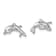 Rhodium Over Sterling Silver Polished Dolphin Post Earrings