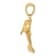 14k Yellow Gold Jumping Dolphin Pendant