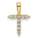 14K Yellow Gold Lab Grown Diamond Letter T Initial Pendant