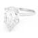 Lab-Grown Diamond Pear Shape Solitaire Ring In 14K White Gold 5.00ct