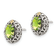 Sterling Silver with 14K Accent Antiqued Peridot Post Earrings