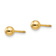 14k Yellow Gold Polished 4mm Ball Stud Earrings