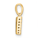 14K Yellow Gold Diamond Letter V Initial with Bail Pendant
