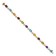 14k Yellow and White Gold with Rhodium Over 14k Yellow Gold Rainbow
Gemstone and Diamond Bracelet