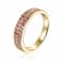 Ruby 14K Yellow Gold Over Sterling Silver Double Row Eternity Band Ring, 0.75ctw
