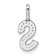 14K White Gold Diamond Letter S Initial Pendant