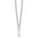 Rhodium Over Sterling Silver Cutout Letter I Initial Necklace