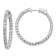 Rhodium Over 14K White Gold 3ct. 2.30mm G H I True Light Moissanite Hoop
with Safety Clasp