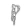 Rhodium Over 14K White Gold 1/15ct. Diamond Four Leaf Clover Chain Slide Pendant