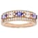 Morganite, Tanzanite And White Zircon Ring In 18K Rose Gold Over
Sterling Silver 1.40ctw