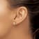 14k Yellow Gold and Rhodium Over 14k Yellow Gold 6mm Diamond Heart Stud Earrings