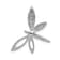 Rhodium Over 14k White Gold Diamond Dragonfly chain slide