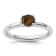 Rhodium Over Sterling Silver Stackable Expressions Tigers Eye Ring