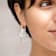14K Yellow Gold Over Sterling Silver Star Bamboo Acrylic Hoop Earrings